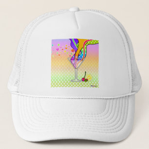 CASQUETTE MARTINI STYLE POP ART DES ANNÉES 60