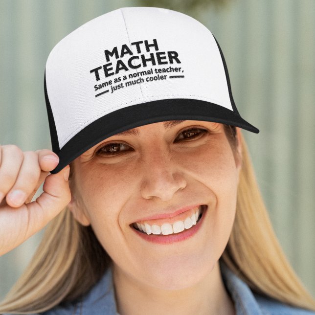 Casquette Math Teacher Funny Math (Créateur téléchargé)