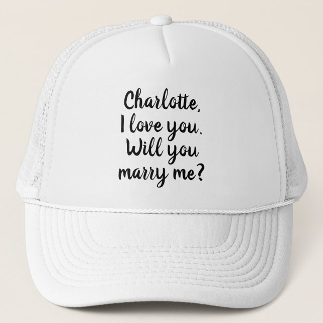 Casquette Me marie-t-on une proposition de mariage texte per (Devant)