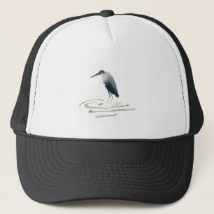Casquette Méditation de héron, héron de grand bleu de Sum