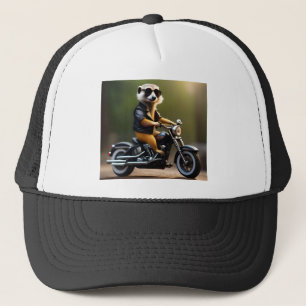 Casquette Meerkat Bikie En Moto,