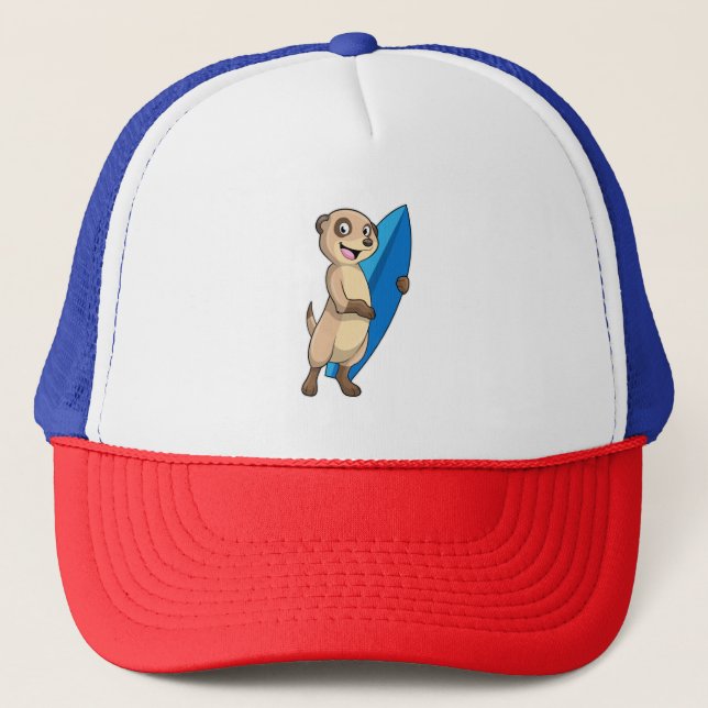 Casquette Meerkat comme surfeur avec Surfer (Devant)