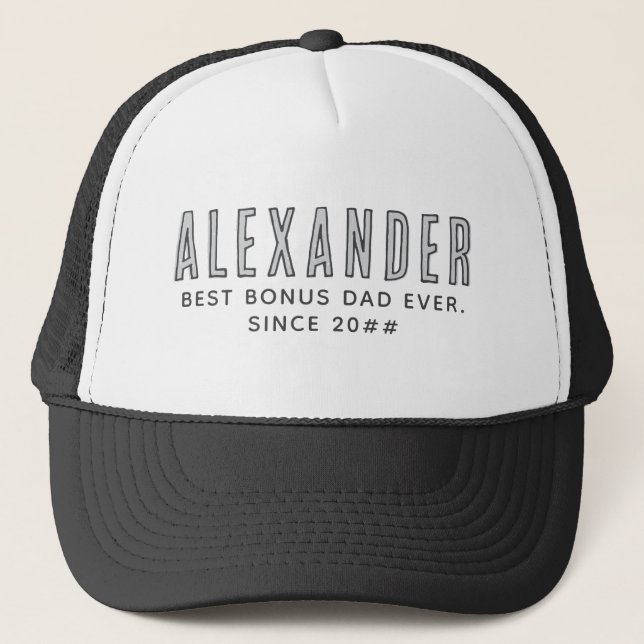 Casquette Meilleur Bonus Papa Depuis 20XX Moderne Simple Pre (Devant)