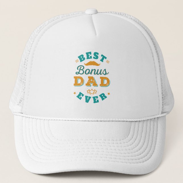 Casquette Meilleur Bonus Papa Jamais Fête des pères Moderne (Devant)
