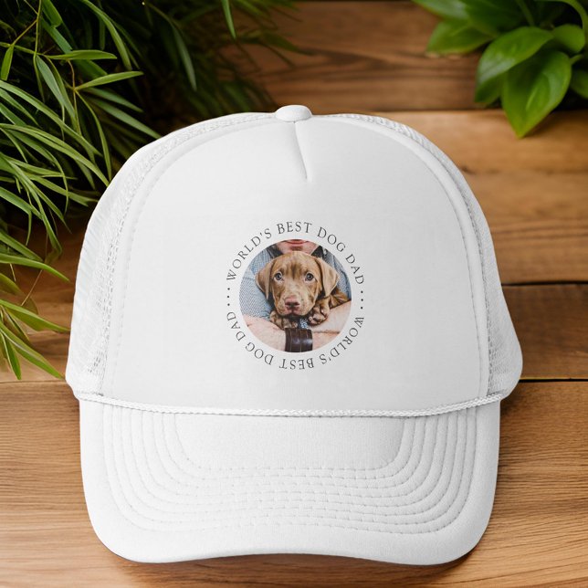 Casquette Meilleur Chien du monde papa Élégant Photo personn (Créateur téléchargé)