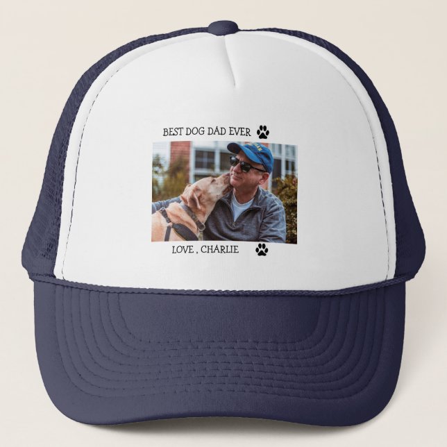 Casquette Meilleur Chien Papa Jamais Fête des pères Personna (Devant)