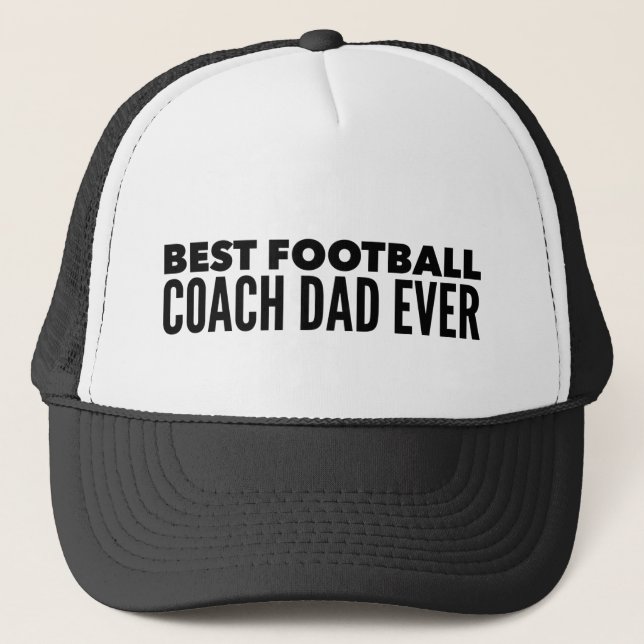 Casquette Meilleur entraîneur de football Papa Jamais (Devant)