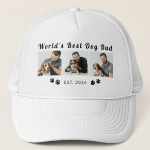 Casquette Meilleur Papa Chien du Monde Collage Photo Personn