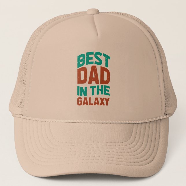 Casquette Meilleur papa dans la Galaxie Anniversaire ou Fête (Devant)