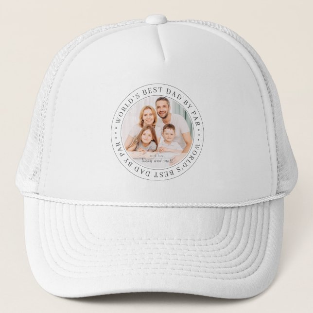 Casquette Meilleur papa du monde par Par Par Classic Simple  (Devant)