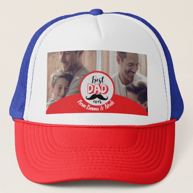 Casquette Meilleur Papa Ever Cadeau personnalisé pour la fêt (Devant)