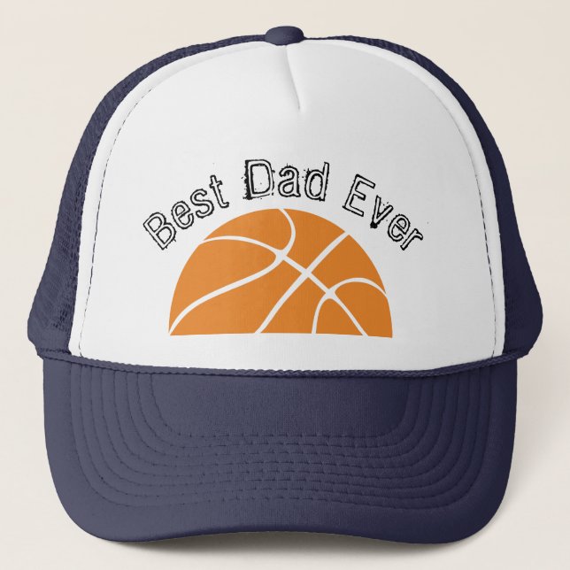Casquette Meilleur Papa Jamais Basket Basket Texte désorgani (Devant)