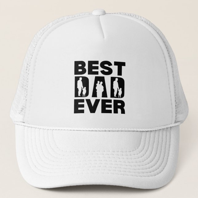 Casquette Meilleur papa jamais enfant Silhouette (Devant)