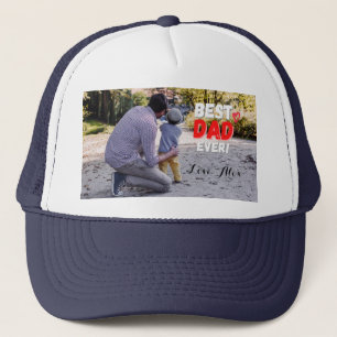 Casquette Meilleur papa jamais! et petit T-shirt de coeur ro