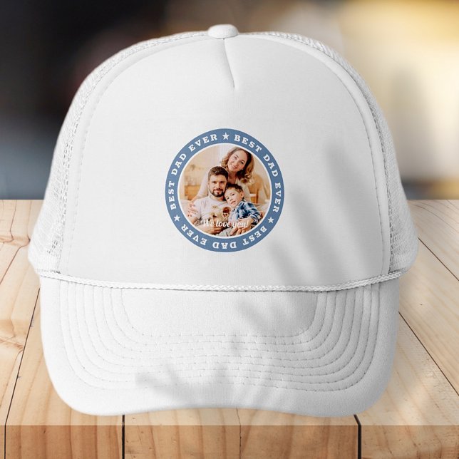 Casquette Meilleur papa jamais moderne Star Photo personnali (Créateur téléchargé)