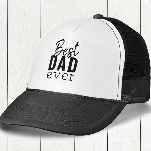 Casquette Meilleur papa jamais noir et blanc typographie