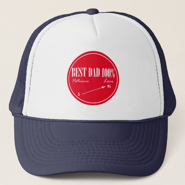Casquette Meilleur papa Patience Amour Arrow Trucker Casquet (Devant)