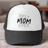 Meilleure Maman Moderne Grunge Noir et Gris