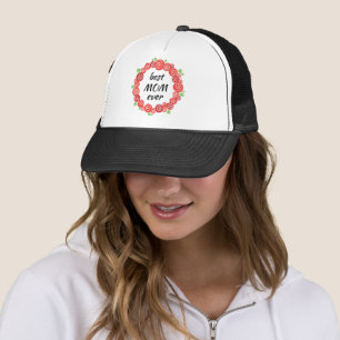 Casquette Meilleure mère jamais roses rouges printemps de co