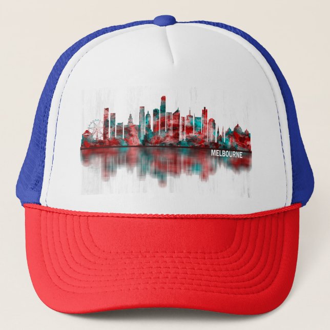 Casquette Melbourne Australie Skyline (Devant)