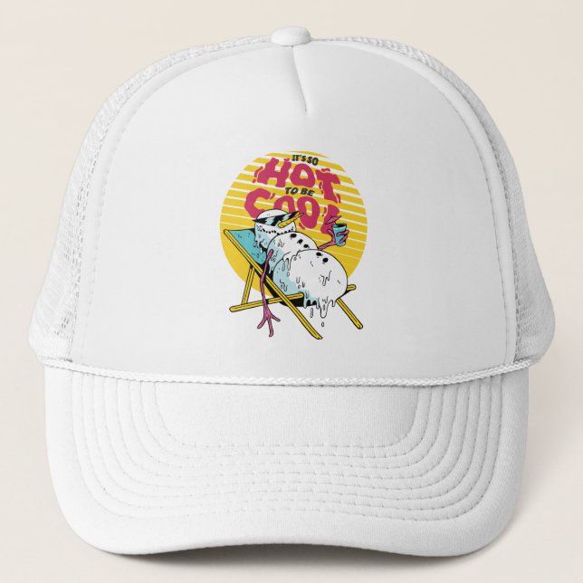 Casquette Melting Snowman tellement chaud pour être cool (Devant)