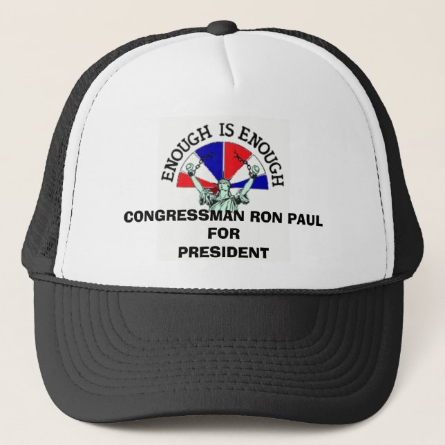 CASQUETTE MEMBRE DU CONGRÈS RON PAUL POUR LE PRÉSIDENT (Devant)