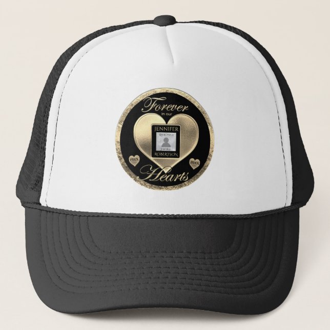 Casquette Mémorial personnalisé pour toujours dans nos coeur (Devant)