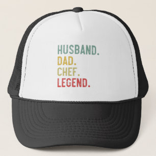 Casquette Mens Vintage T-shirt Husband Papa Chef Legend Retr