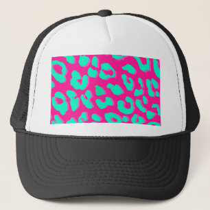 Casquette Mention rose Empreinte de léopard