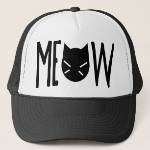 Casquette Meow - citation avec la tête d'un chat