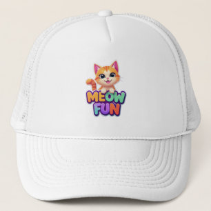 Casquette Meow Fun - Chapeau de chat souriant mignon