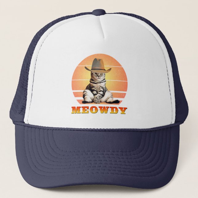 Casquette Meowny Funny Cowboy Chat (Devant)