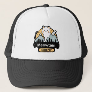 Casquette Meowtain Explorer – Conception d'Aventure de Chat