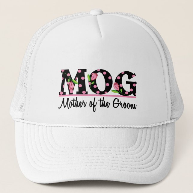 Casquette Mère du lettrage de tulipe du marié (MOG) (Devant)