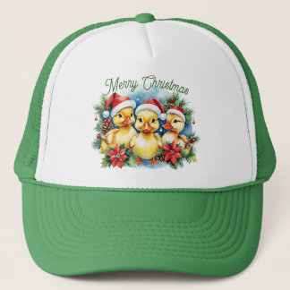 Casquette Merry Christmas Fuzzy Baby Santa Ducklings