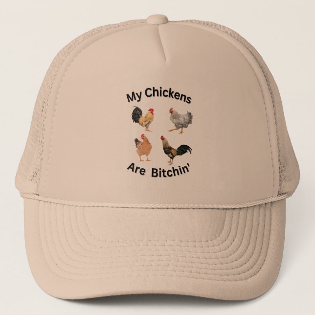 Casquette Mes poulets sont Bitchin'. drôle, humour (Devant)