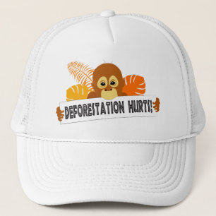 Casquette Message de déforestation orangutan
