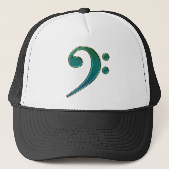 Casquette métallique coloré de musique de clef (Devant)