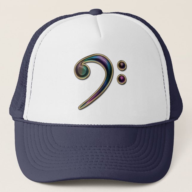 Casquette métallique coloré de musique de clef (Devant)