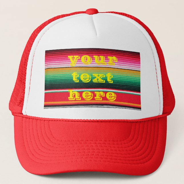 Casquette mexicaine mexique poncho serape arrière - plan (Devant)