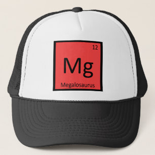 Casquette Mg - Megalosaurus Chimie Symbole de Dinosaure
