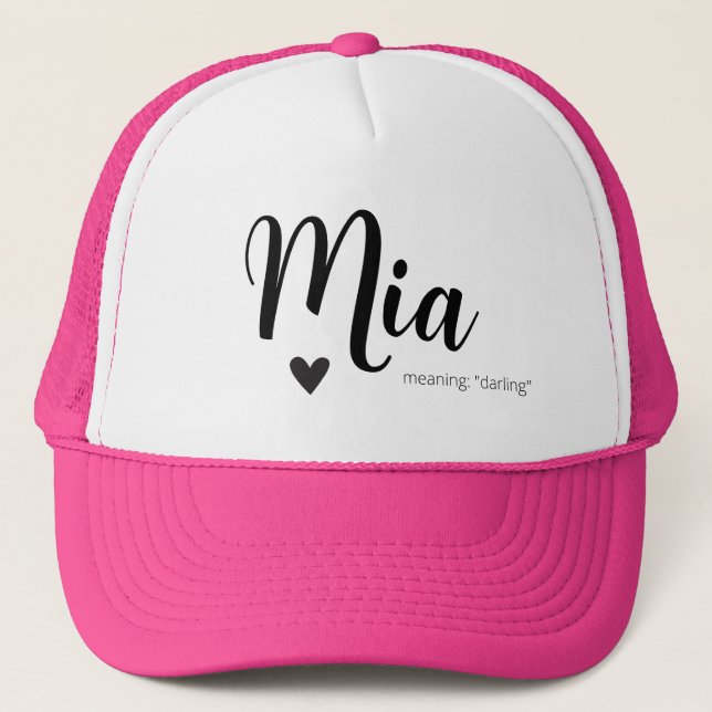 Casquette Mia Name Signifiant Minimal Modern Script Casquett (Devant)