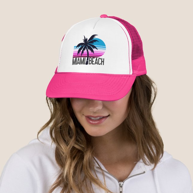 Casquette Miami Beach (En situation)