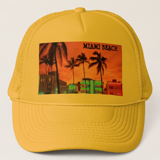 Casquette Miami Beach, la Floride (Devant)