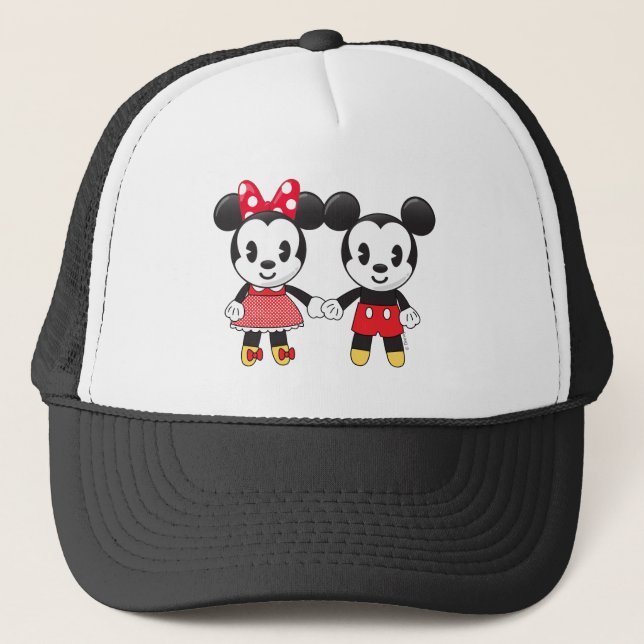 Casquette Mickey & Minnie Holding Mains Emoji (Devant)
