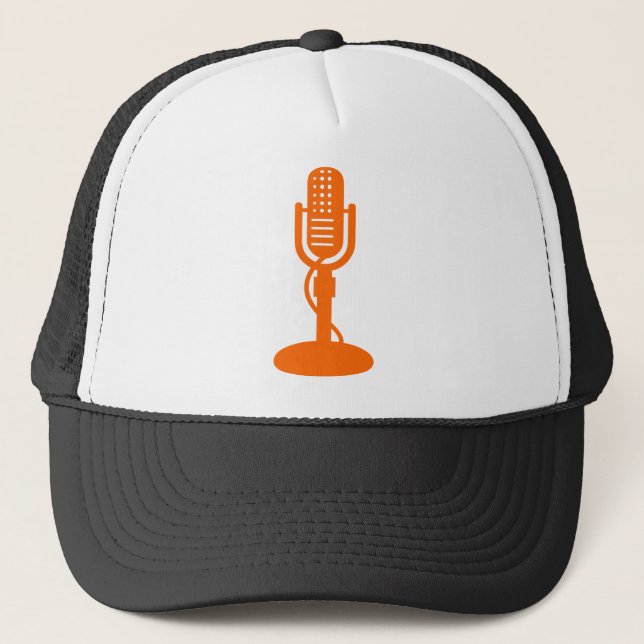 Casquette Microphone - orange (Devant)