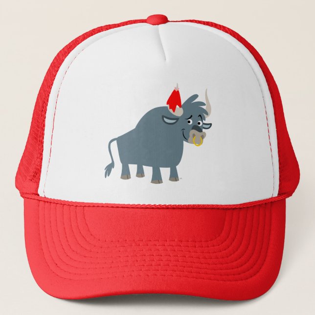 Casquette mignon de camionneur de Taureau de bande (Devant)