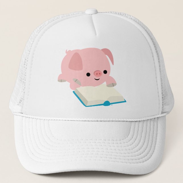 Casquette mignon de porcelet de lecture de bande (Devant)