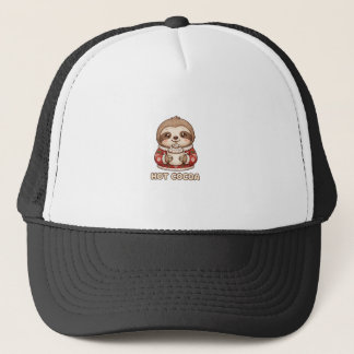 Casquette Mignon Paresseux Buvant du Chocolat Chaud Sweater