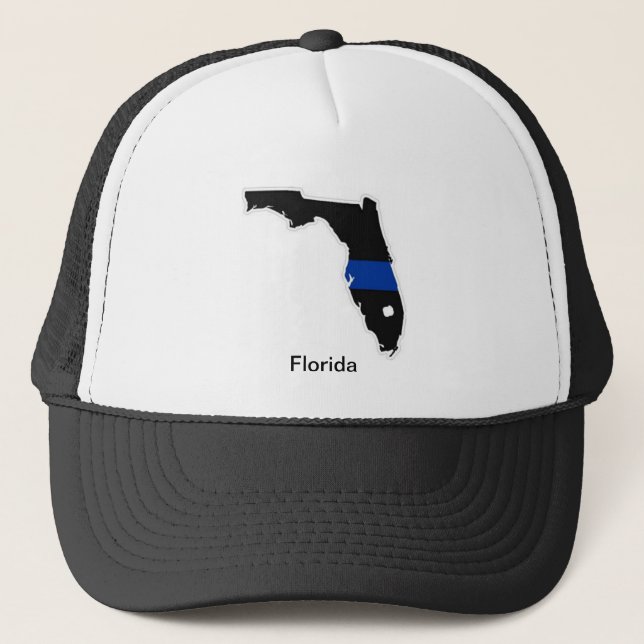 Casquette mince de camionneur de la Floride Blue (Devant)